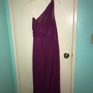 David’s Bridal one shoulder dress